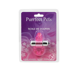 Purrrfect Pets Tickle Me Dolphin Cockring Silicone Magenta